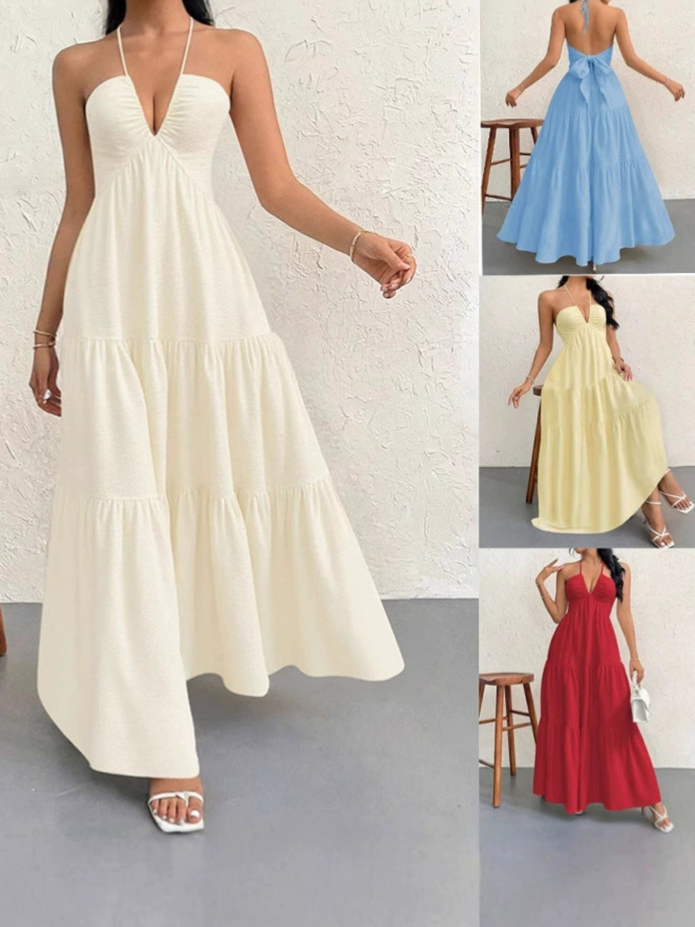 ZARA Summer Beach Vacation Sexy Elegant Spaghetti Strap Maxi Dress